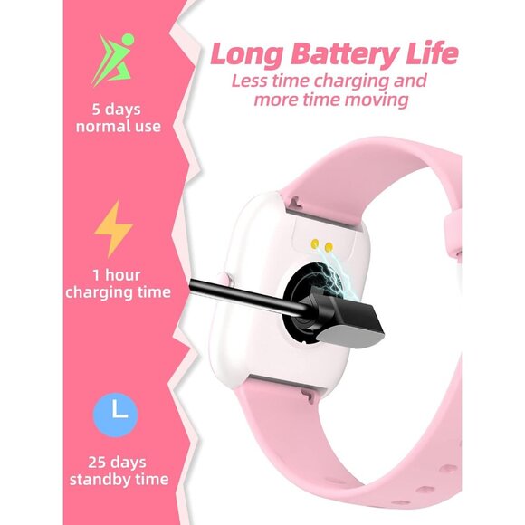 🆕 Kids Smart Watch Waterproof Fitness Activity Tracker Heart Rate Sleep Monitor - Picture 6 of 14
